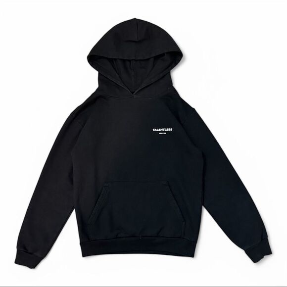 Talentless Pitch Black Circle Logo Pullover Hoodie Cozy  Sweatshirt Sz Small - Picture 4 of 12